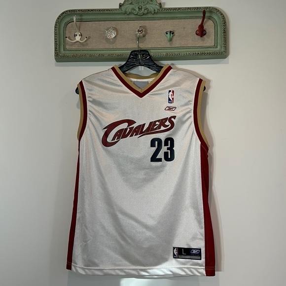 NBA Reebok cavaliers team apparel 23 James jersey kids, large 14 16 white - Picture 1 of 5